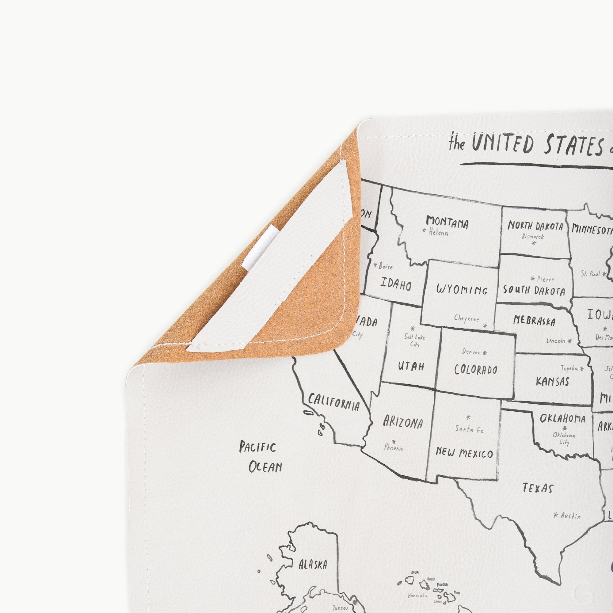 USA Map@Hanging tab detail on the USA Map Mini+ Mat