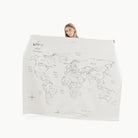 World Map@Woman holding the Midi+ World Map