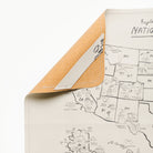 National Parks Map (on sale)@Hanging tab detail on the National Parks Map Micro mat 